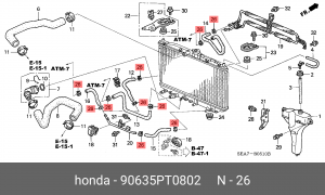 Деталь 90635PT0802 HONDA