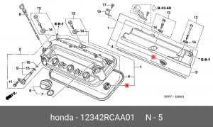 Прокладка свечного колодца 12342RCAA01 HONDA