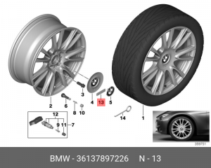 Эмблема 36 13 7 897 226 BMW