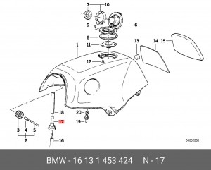 Клапан, топливный насос 16 13 1 453 424 BMW