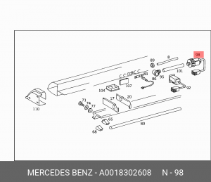 Устройство для впуска, воздух в салоне A 001 830 26 08 MERCEDES BENZ