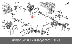 Водяной насос 19200P30003 HONDA