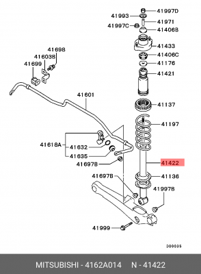 Амортизатор подвески 4162A014 MITSUBISHI