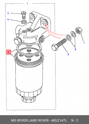 Топливный фильтр AEU2147L MG ROVER LAND ROVER