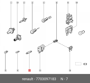 Деталь 7703097183 RENAULT