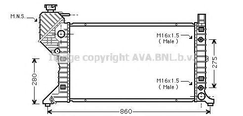 Радиатор охлаждения ДВС MSA2343 AVA