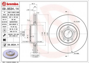 Тормозной диск 09.9534.14 BREMBO
