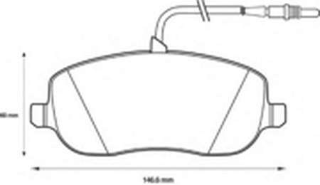 Комплект тормозных колодок, диско 573096B BENDIX JURID