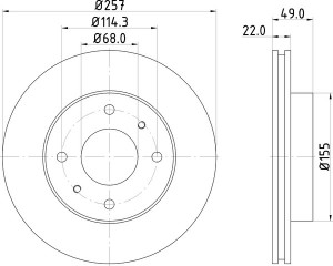 Тормозной диск MDC584 MINTEX