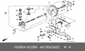 Ремкомплект, главный тормозной цилиндр 46100ST3E02 HONDA