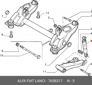 Амортизатор подвески 7658317 ALFA FIAT LANCIA