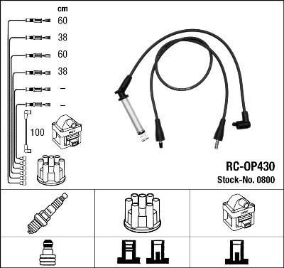 Ккомплект проводов зажигания RCOP430 NGK NTK