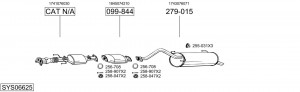 Средний глушитель выхлопных газов 279687 BOSAL