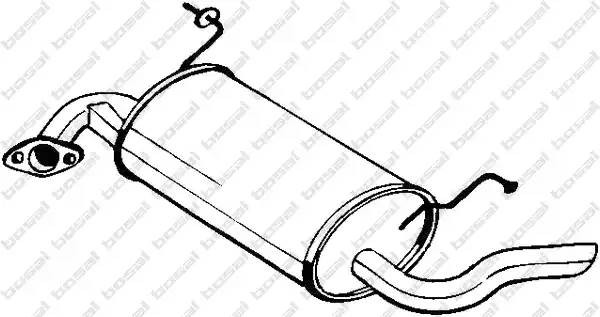 Глушитель выхлопных газов конечный 229593 BOSAL