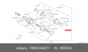 Комплект пылника, приводной вал 28023-AA011 SUBARU