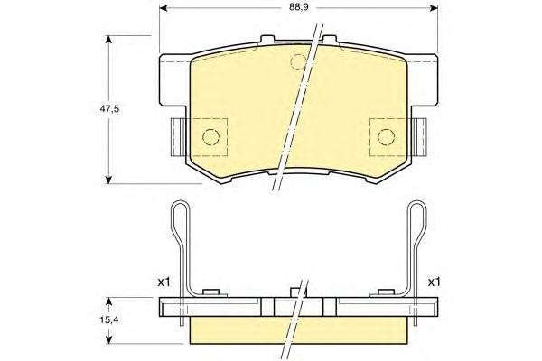 Комплект тормозных колодок, диско 6131919 GIRLING