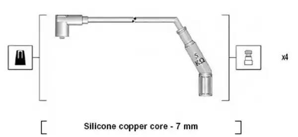 Ккомплект проводов зажигания 941065060542 MAGNETI MARELLI