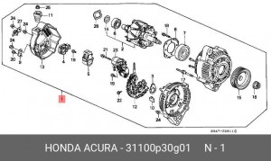 Генератор 31100P30G01 HONDA