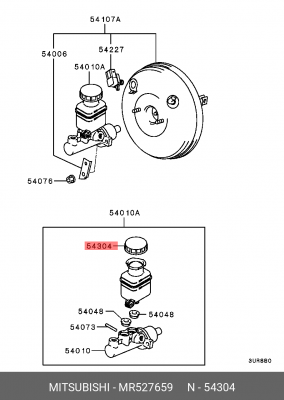 Крышка, бачок тормозной жидкости MR527659 MITSUBISHI