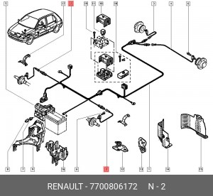 Датчик, частота вращения колеса 7700806172 RENAULT