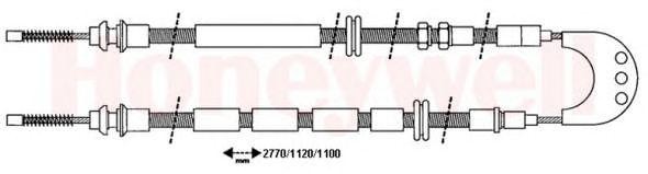 Трос, стояночная тормозная система 432661B BENDIX JURID