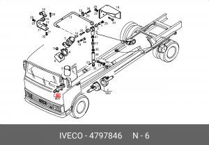 Главный тормозной цилиндр 4797846 IVECO