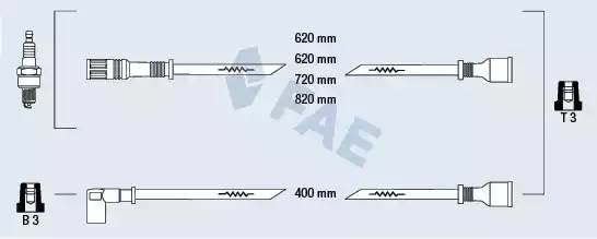 Ккомплект проводов зажигания 83460 FAE