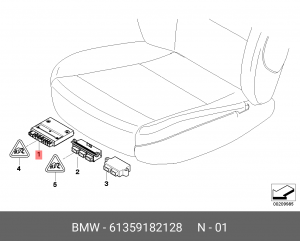 Блок управления сиденья 61 35 9 182 128 BMW