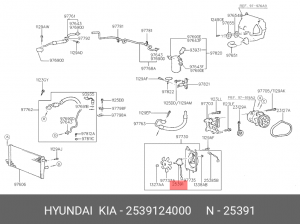 Вентилятор, охлаждение двигателя 2539124000 HYUNDAI KIA