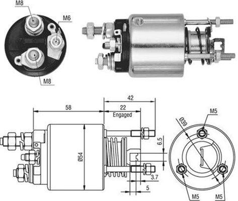 Тяговое реле, стартер 940113050436 MAGNETI MARELLI