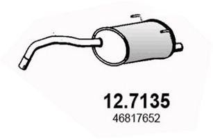 Глушитель выхлопных газов конечный 127135 ASSO