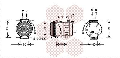 Компрессор, кондиционер 0100K010 VAN WEZEL