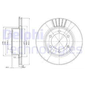 Тормозной диск BG3535 DELPHI