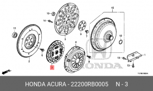 Диск сцепления 22200RB0005 HONDA