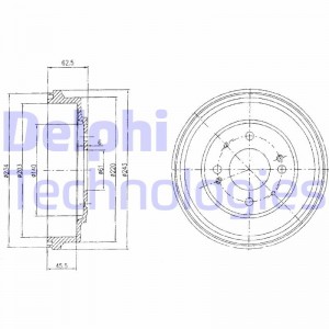 Тормозной барабан BF482 DELPHI