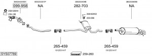 Средний глушитель выхлопных газов 292225 BOSAL