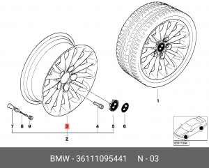 Диск колеса 36 11 1 095 441 BMW