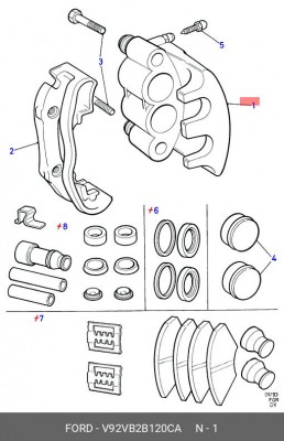 Тормозной суппорт V92VB-2B120-CA FORD