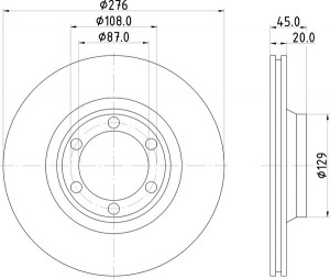 Тормозной диск MDC675 MINTEX