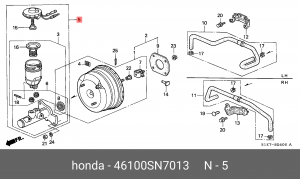 Ремкомплект, главный тормозной цилиндр 46100SN7013 HONDA