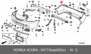 Бампер задний 04715SEA000ZZ HONDA