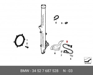 Датчик, частота вращения колеса 34 52 7 687 528 BMW