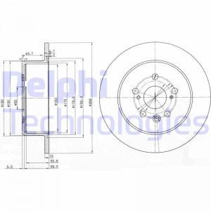 Тормозной диск BG3583 DELPHI