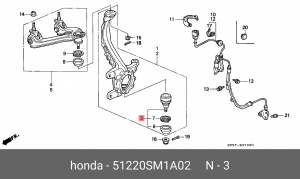 несущий / направляющий шарнир 51220SM1A02 HONDA