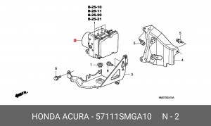Гидроагрегат, тормозная система 57111SMGA10 HONDA