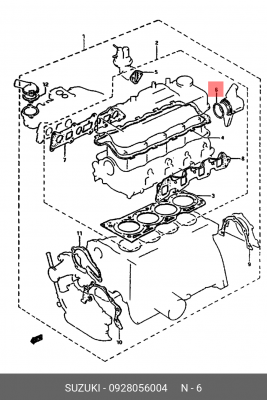 Кольцо уплотнительное 09280-56004 SUZUKI