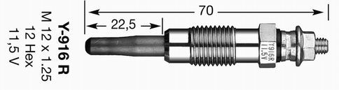 Свеча накаливания 2785 NGK NTK