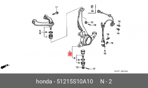 Кулак поворотный (комплект) 51215S10A10 HONDA