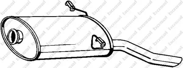 Глушитель выхлопных газов конечный 190-041 BOSAL
