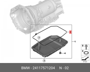 Прокладка масляного поддона КПП 24 11 7 571 204 BMW